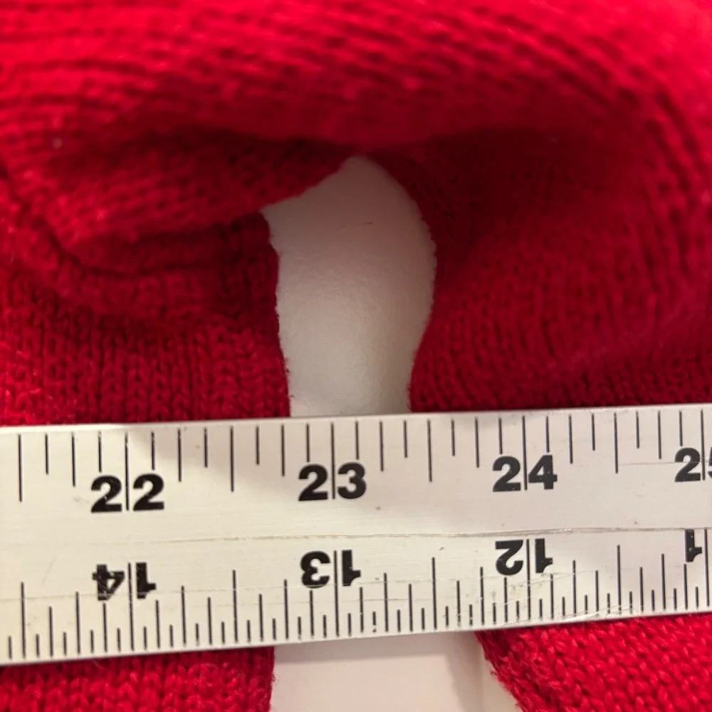 Polo Ralph Lauren Red Quarter Zip‎ Cotton Sweater Mens Large Pony Logo Mock Neck